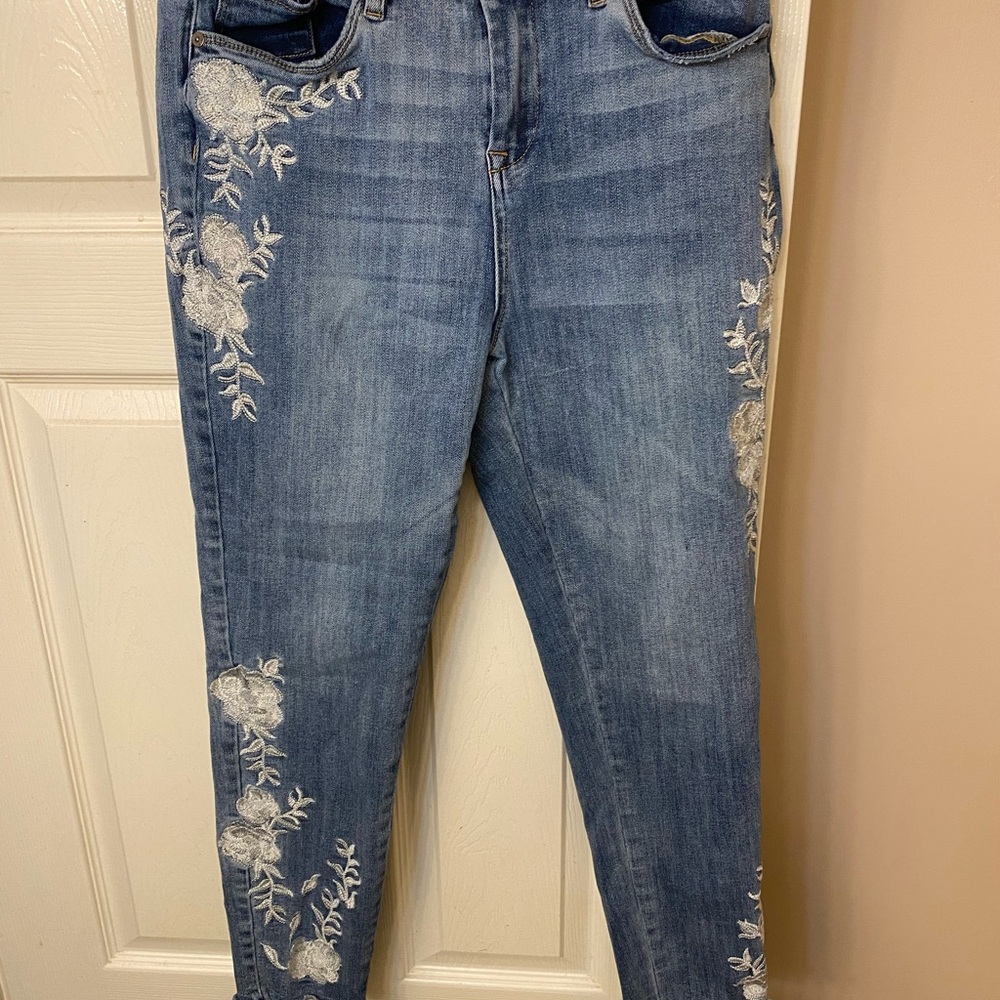Embroidered Blue Jeans